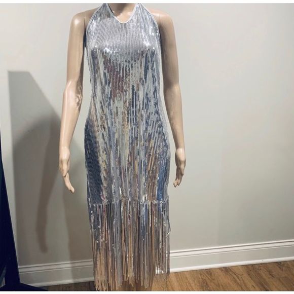 Private Label Dresses & Skirts - Sequined Halter Cocktail Dress XL NEW